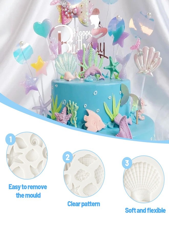 Buildcon 3 Pcs Candle Mould, Marine Theme Molds for Crafts, Candle Making Material, Seashell Cake Decorations, Chocolate and Soap Crafting, Reusable - Image 3